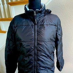 Old Navy Puffy Jacket hooded lightweight Black